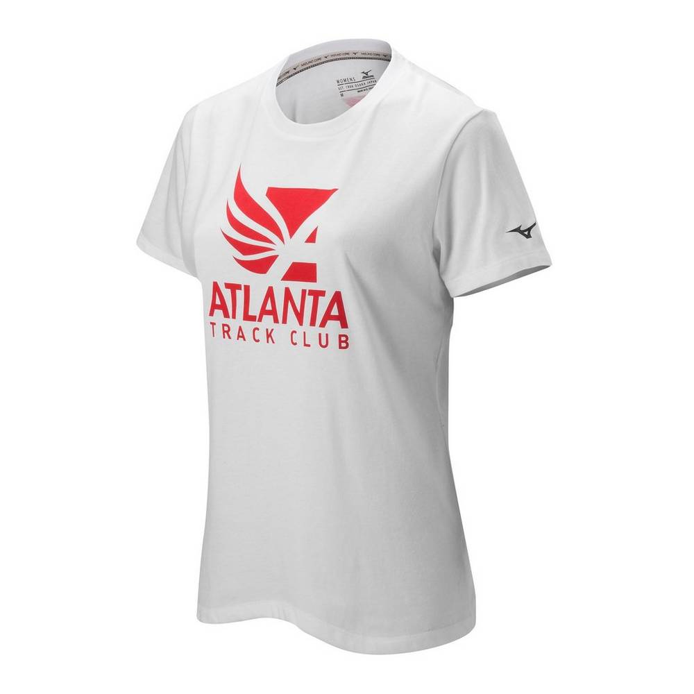 Camiseta Mizuno Running Atlanta Track Club 50/50 - Mulher - Branco - VYGHF2061